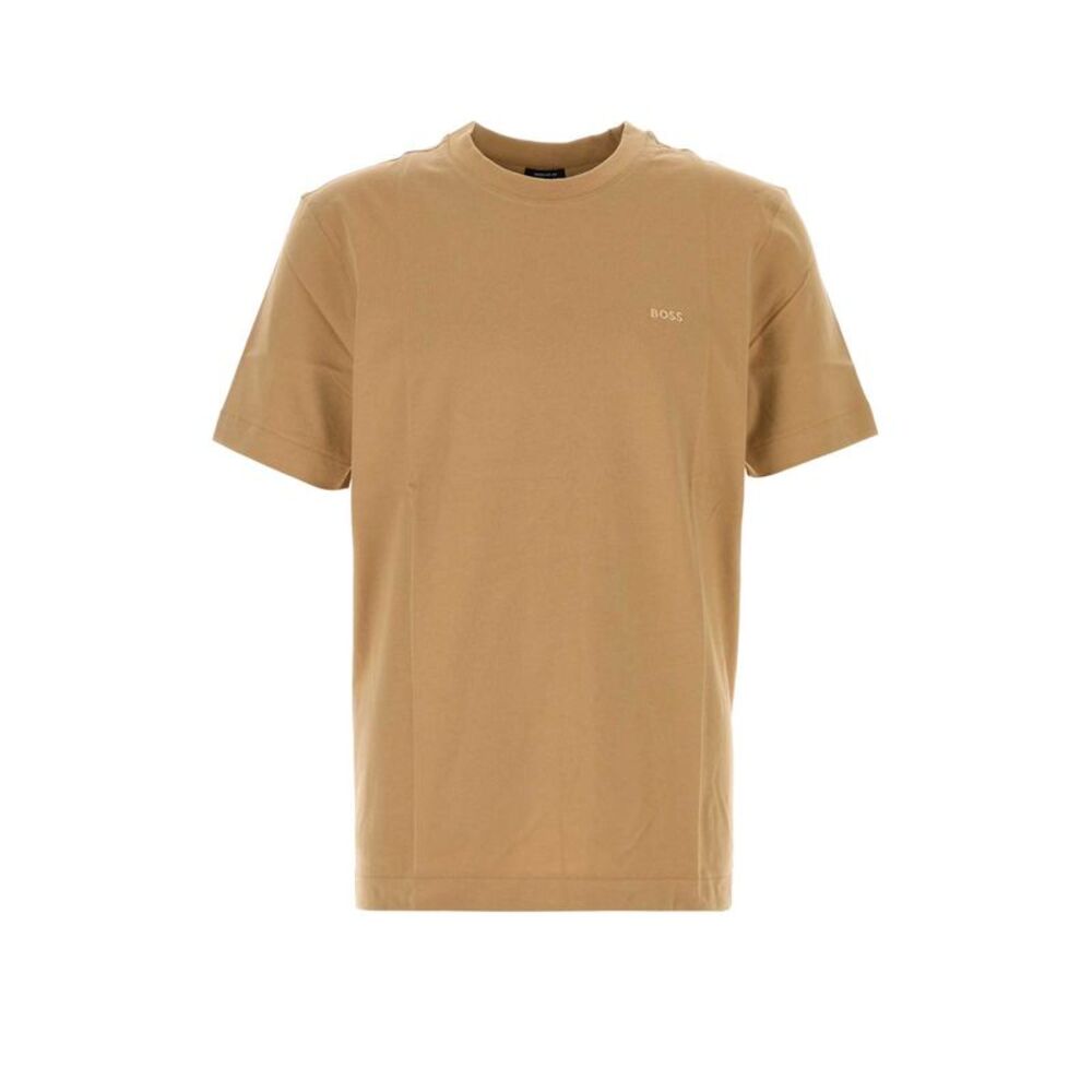 Boss Men Camel Cotton T-Shirt
